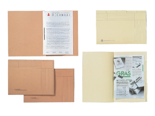 Een Dossiermap Djois A4 met snelhechter 300gr chamois koop je bij Continu Kantoor
