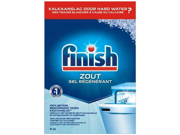 Een Vaatwasmachine zout Finish 4Kg koop je bij VHK Kantoorartikelen