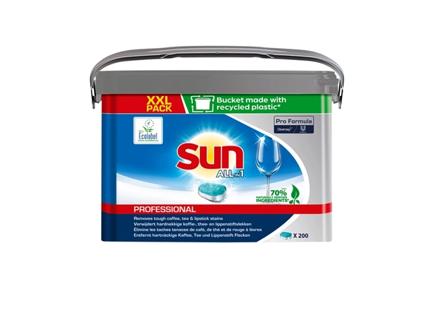 Een Vaatwastabletten Sun Professional Pro Formula All-in-one XXL 200 stuks koop je bij VHK Kantoorartikelen