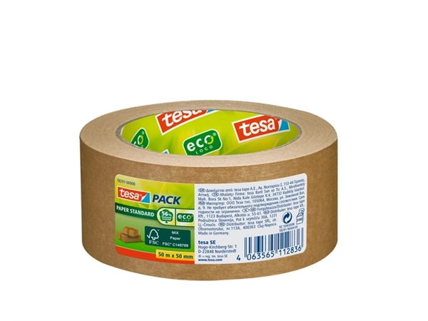 Een Verpakkingstape tesapack® Papier Standard ecoLogo 50mx50mm bruin koop je bij VHK Kantoorartikelen