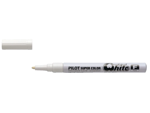 Een Viltstift PILOT Super Color lakmarker fijn wit koop je bij Hoekmankantoorartikelen.nl