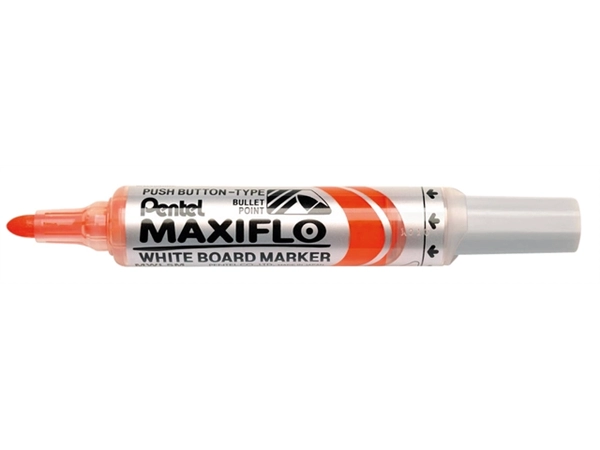 Een Viltstift Pentel MWL5M Maxiflo whiteboard rond 3mm oranje koop je bij VHK Kantoorartikelen