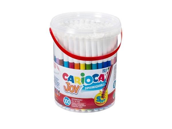 Een Viltstiften Carioca Joy pot à 100 stuks koop je bij VHK Kantoorartikelen