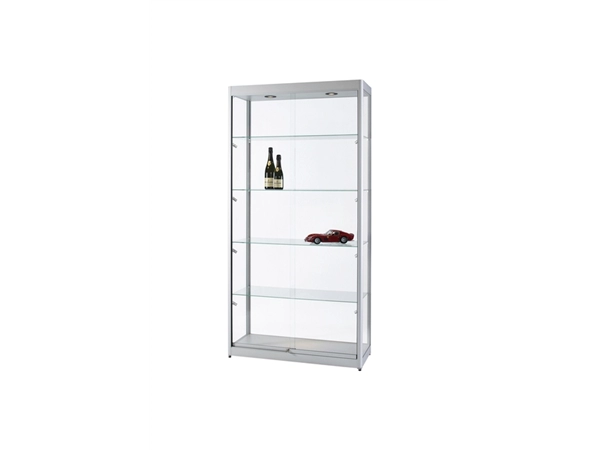 Een Vitrine SDB 315-1000 zilver led mag 1000x400x2000mm koop je bij Hoekmankantoorartikelen.nl