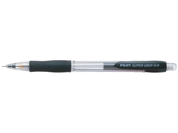 Een Vulpotlood PILOT Super Grip HB 0.5mm zwart koop je bij VHK Kantoorartikelen