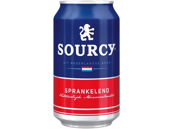 Een Water Sourcy rood blik 330ml koop je bij VHK Kantoorartikelen