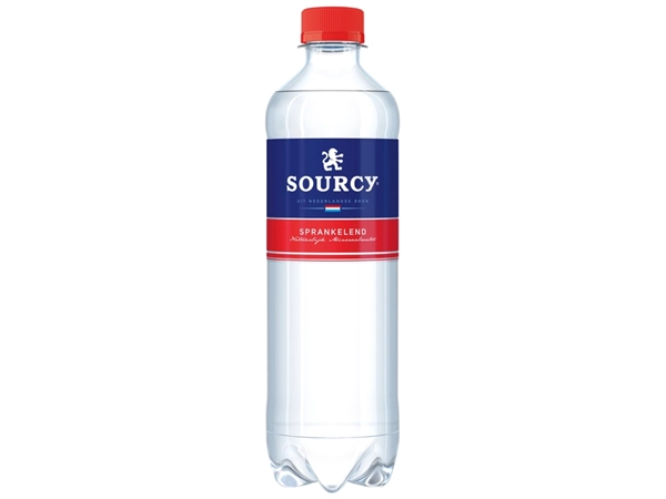 Een Water Sourcy rood petfles 500ml koop je bij VHK Kantoorartikelen