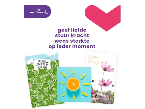 Een Wenskaart Hallmark navulset beterschap/sterkte 12 kaarten koop je bij VHK Kantoorartikelen