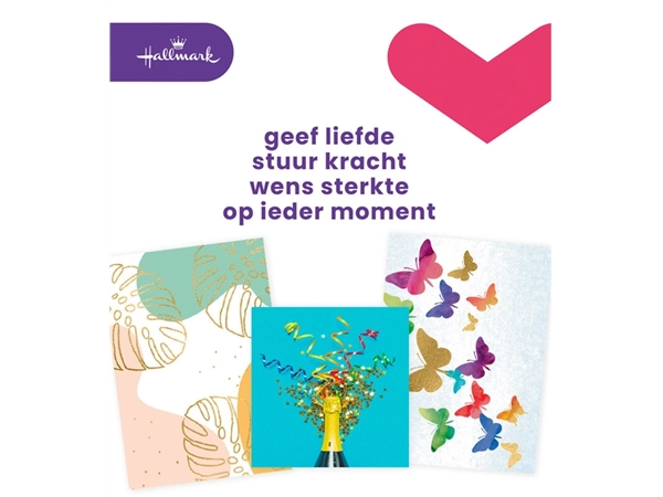 Een Wenskaart Hallmark navulset blanco 8 kaarten koop je bij VHK Kantoorartikelen