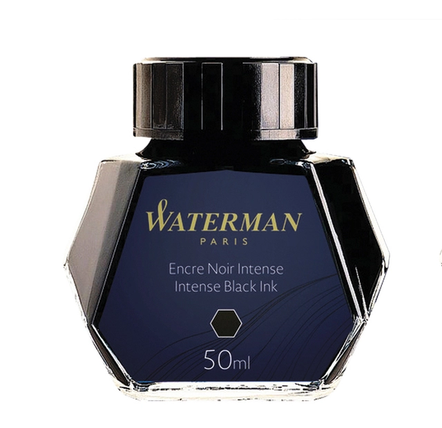 Een Vulpeninkt Waterman 50ml standaard zwart koop je bij VHK Kantoorartikelen