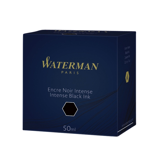 Een Vulpeninkt Waterman 50ml standaard zwart koop je bij VHK Kantoorartikelen