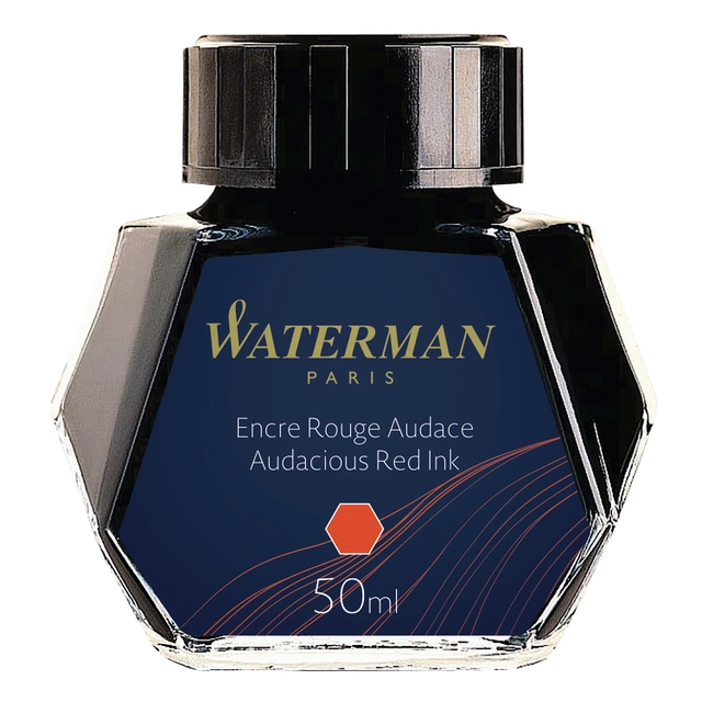 Een Vulpeninkt Waterman 50ml standaard rood koop je bij VHK Kantoorartikelen