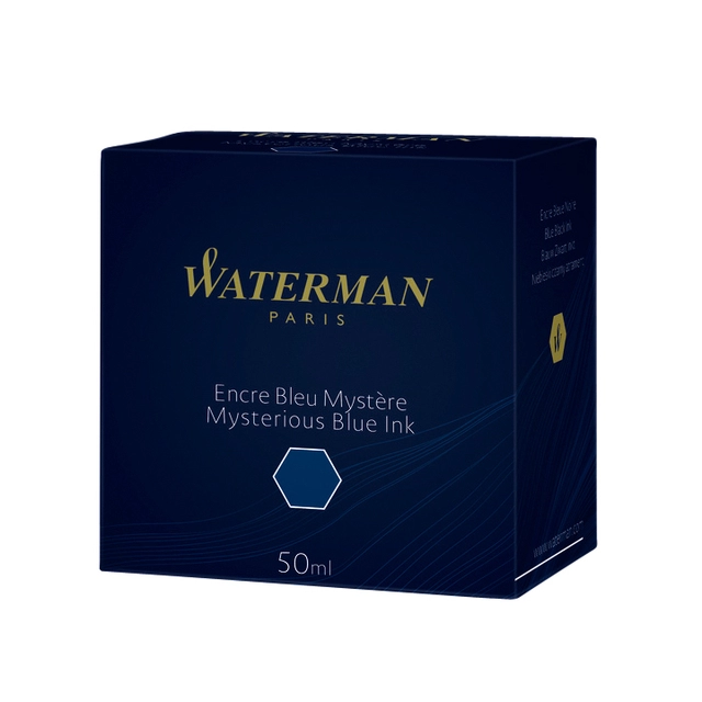 Een Vulpeninkt Waterman 50ml standaard blauw-zwart koop je bij VHK Kantoorartikelen