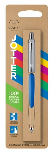 Een Balpen Parker Jotter Original blue CT medium blister à 1 stuk koop je bij VHK Kantoorartikelen