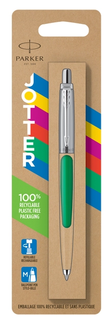 Een Balpen Parker Jotter Original green CT medium blister à 1 stuk koop je bij VHK Kantoorartikelen