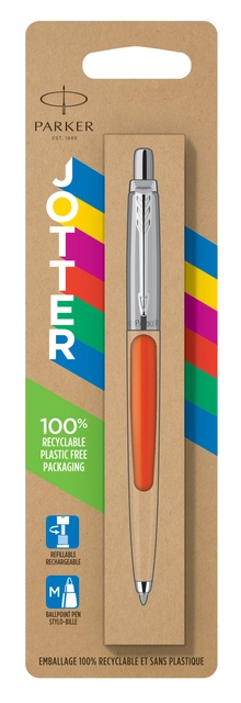 Een Balpen Parker Jotter Original orange CT medium blister à 1 stuk koop je bij VHK Kantoorartikelen