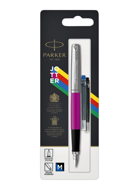 Een Vulpen Parker Jotter Original CT M magenta blister à 1 stuk koop je bij VHK Kantoorartikelen