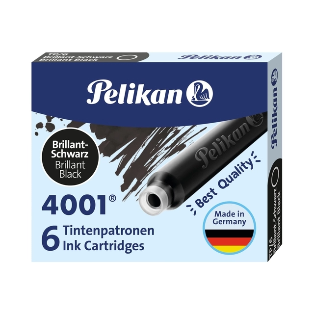 Een Inktpatroon Pelikan 4001 zwart koop je bij Hoekmankantoorartikelen.nl