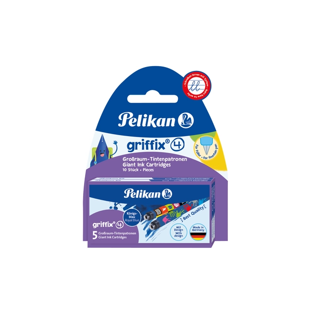 Een Inktpatroon Pelikan Griffix blauw op blister koop je bij VHK Kantoorartikelen