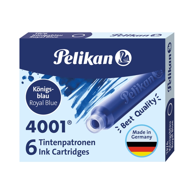 Een Inktpatroon Pelikan 4001 koningsblauw koop je bij VHK Kantoorartikelen