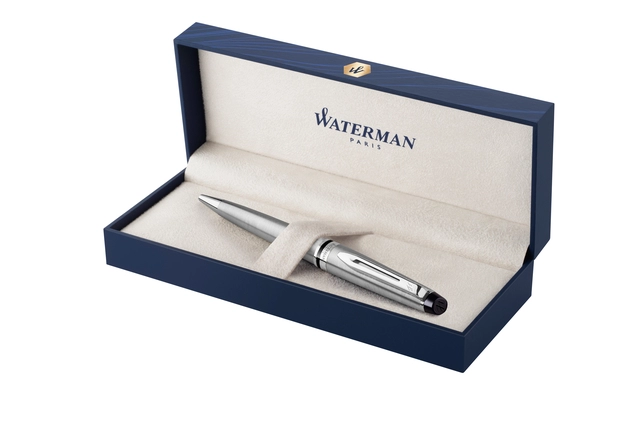 Een Balpen Waterman Expert stainless steel CT medium koop je bij VHK Kantoorartikelen