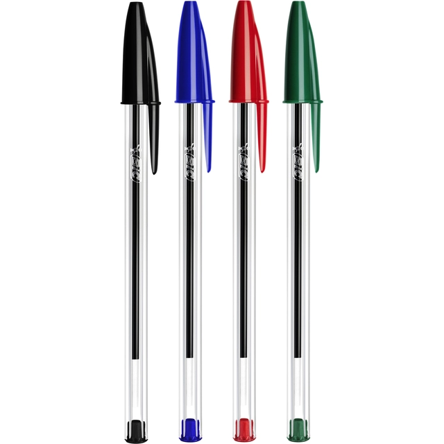 Een Balpen Bic Cristal medium rood koop je bij VHK Kantoorartikelen