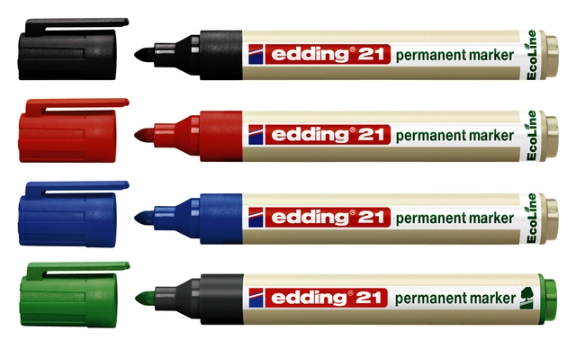 Een Viltstift edding 21 Ecoline rond assorti 1.5-3mm doos à 4st koop je bij VHK Kantoorartikelen