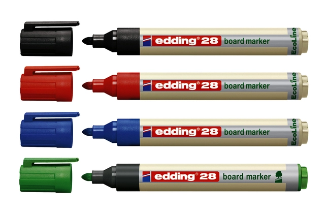 Een Viltstift edding 28 whiteboard Ecoline rond 1.5-3mm rood koop je bij VHK Kantoorartikelen