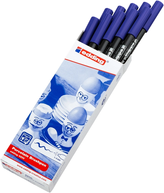 Een Brushpen edding 4200 porselein blauw koop je bij Hoekmankantoorartikelen.nl