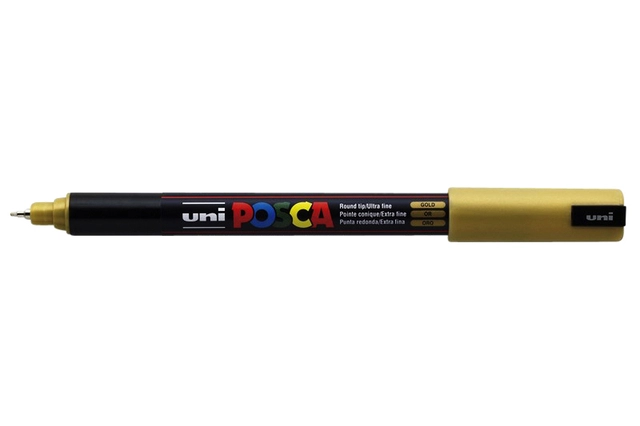 Een Verfstift Posca PC1MR extra fijn goud koop je bij Hoekmankantoorartikelen.nl