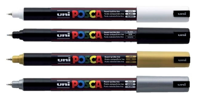 Een Verfstift Posca PC1MR extra fijn goud koop je bij Hoekmankantoorartikelen.nl