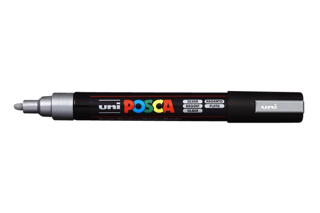 Een Verfstift Posca PC5M medium zilver koop je bij Hoekmankantoorartikelen.nl