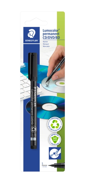 Een Cd marker Staedtler zwart 0.4mm koop je bij VHK Kantoorartikelen