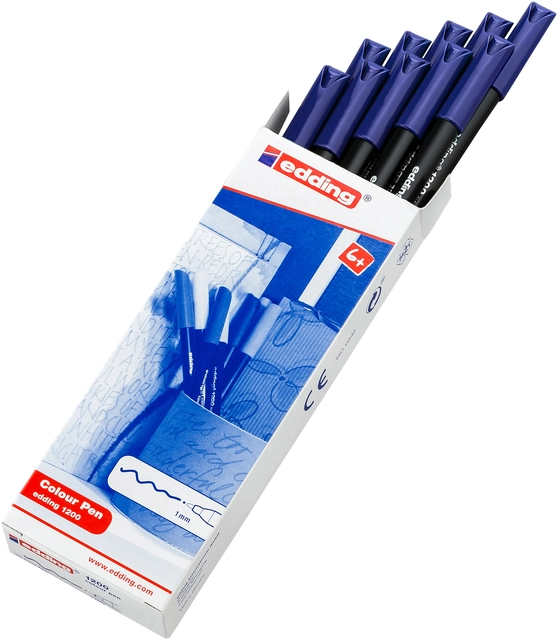 Een Fineliner edding 1200 003 fijn blauw koop je bij VHK Kantoorartikelen