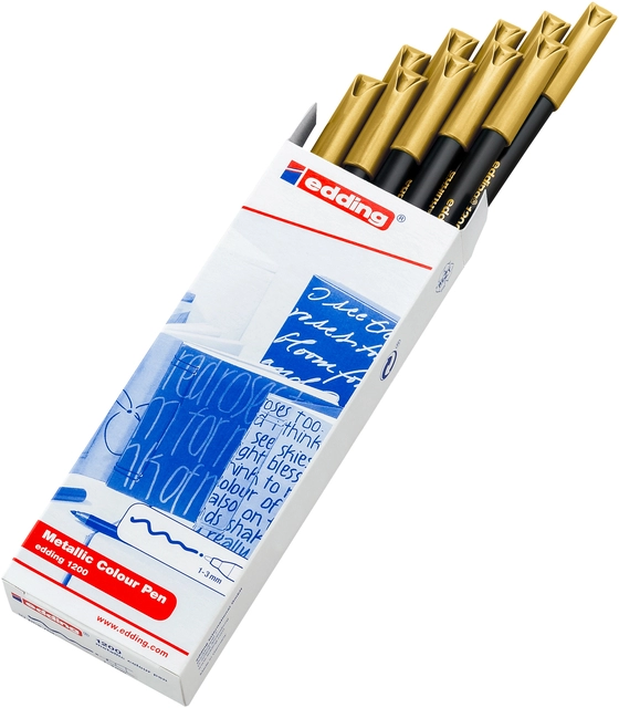 Een Fineliner edding 1200 053 fijn metallic goud koop je bij Hoekmankantoorartikelen.nl