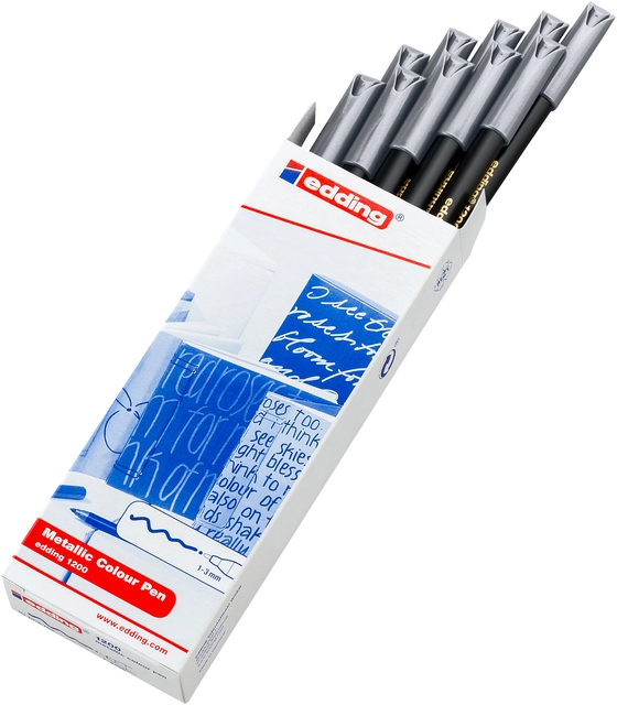 Een Fineliner edding 1200 054 fijn metallic zilver koop je bij VHK Kantoorartikelen