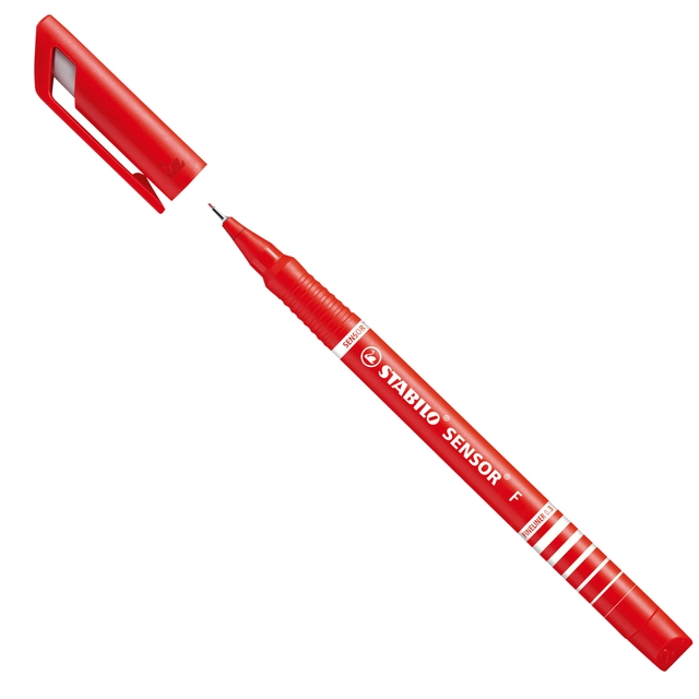 Een Fineliner STABILO Sensor 189/40 fijn rood koop je bij VHK Kantoorartikelen