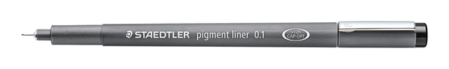 Een Fineliner Staedtler Pigment 308 zwart 0.1mm koop je bij Hoekmankantoorartikelen.nl