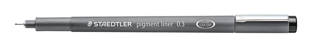 Een Fineliner Staedtler Pigment 308 zwart 0.3mm koop je bij Hoekmankantoorartikelen.nl