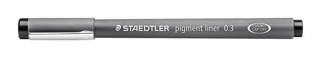 Een Fineliner Staedtler Pigment 308 zwart 0.3mm koop je bij Hoekmankantoorartikelen.nl