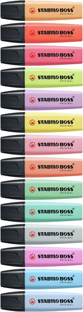 Een Markeerstift STABILO BOSS Original 70/144 pastel geel koop je bij VHK Kantoorartikelen