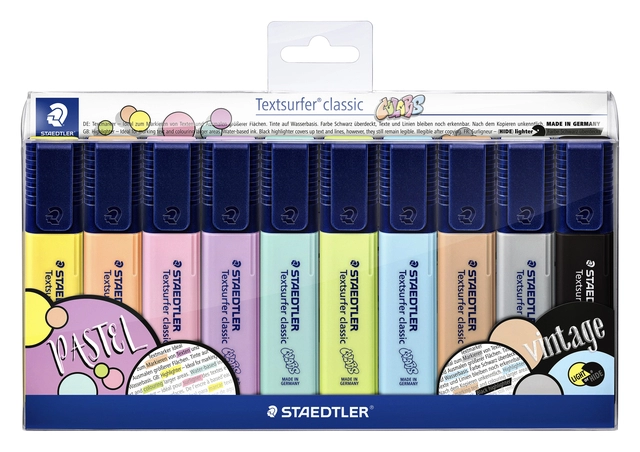 Een Markeerstift Staedtler 364 Textsurfer vintage en pastel set à 10 stuks assorti koop je bij VHK Kantoorartikelen