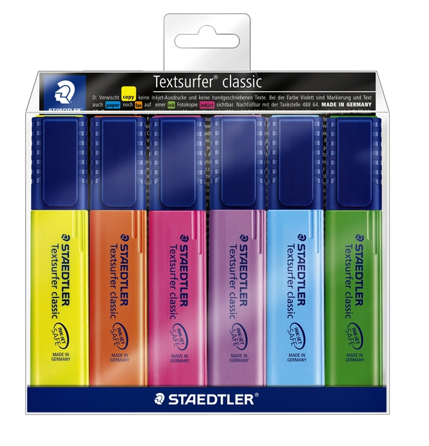 Een Markeerstift Staedtler 364 Textsurfer assorti 6 stuks koop je bij Hoekmankantoorartikelen.nl