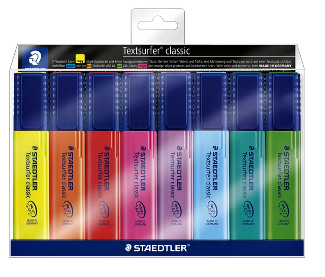 Een Markeerstift Staedtler 364 Textsurfer assorti 8 stuks koop je bij Hoekmankantoorartikelen.nl