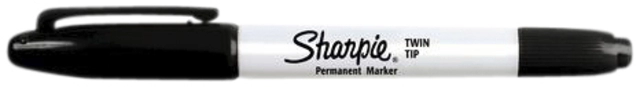 Een Viltstift Sharpie rond Twin tip ultra fijn & fijn zwart blister à 2 stuks koop je bij VHK Kantoorartikelen