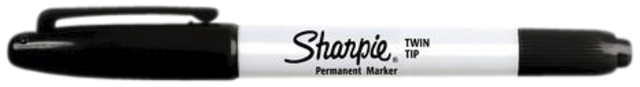 Een Viltstift Sharpie rond Twin tip ultra fijn & fijn zwart blister à 1 stuk koop je bij VHK Kantoorartikelen