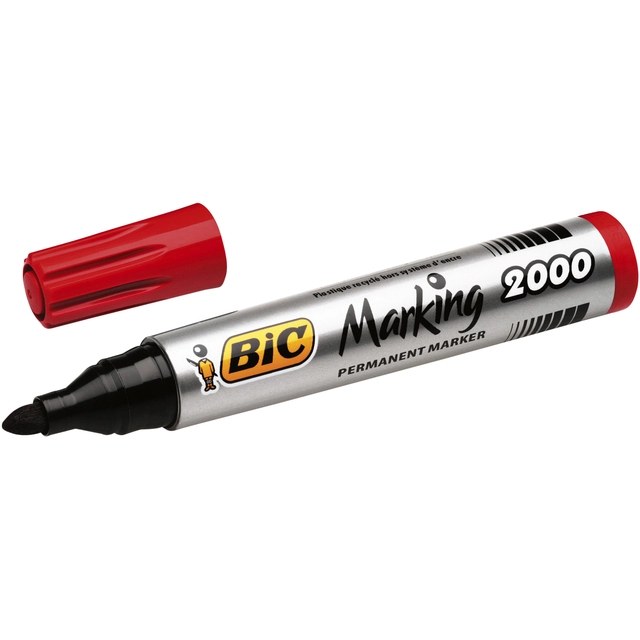 Een Viltstift Bic 2000 ecolutions rond large rood koop je bij VHK Kantoorartikelen