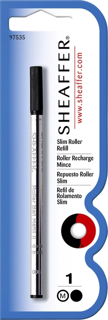 Een Rollerpenvulling Sheaffer slim medium zwart blister à 1 stuk koop je bij VHK Kantoorartikelen