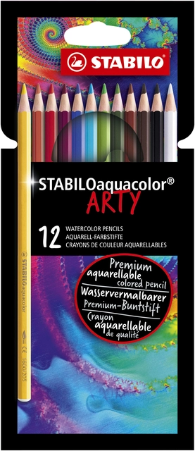 Een Kleurpotloden STABILO 1624 aquacolor Arty assorti etui à 12 stuks koop je bij VHK Kantoorartikelen