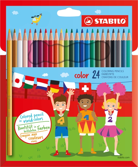 Een Kleurpotloden STABILO 979 color assorti kartonnen etui à 24 stuks koop je bij Hoekmankantoorartikelen.nl